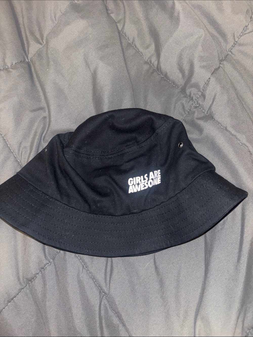Girls Are Awesome Black Bucket Hat - Unbranded